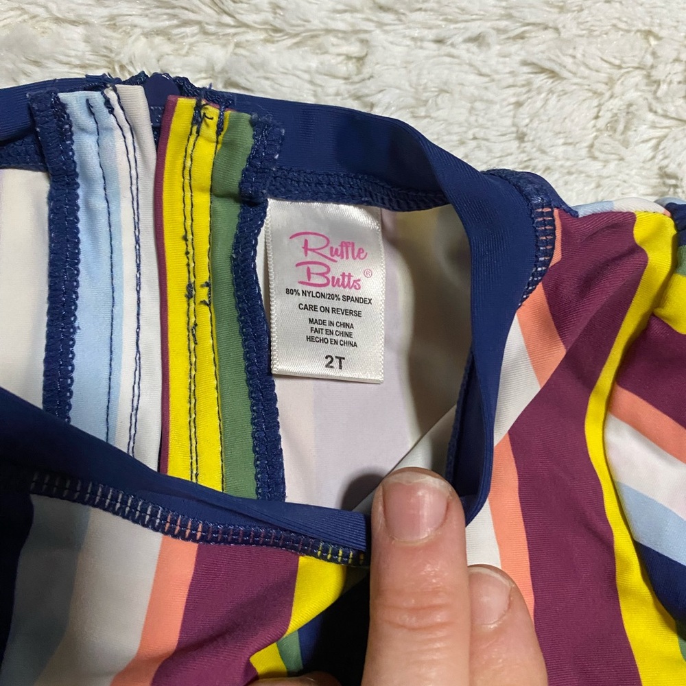 Ruffle Butts Striped Swimsuit